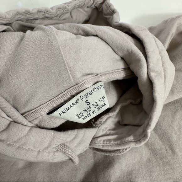 PRIMARK PARENTHOOD SWEATSHIRT neutral stone cafe long sleeve hooded sweatshirt S - Picture 8 of 9